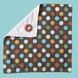 Nojo Polka Dot Monkey Security Blanket Blankey Lovey Tactile Toy Whimsical Fun